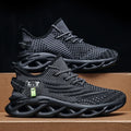 YRZL Men Sports Running Black Jogging Shoes™